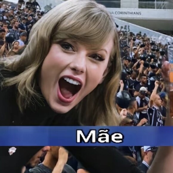 Taylor Swift como torcedora do Corinthians virou vários memes no Twitter.