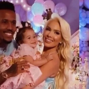 Karoline Lima e Éder Militão mostraram afinidade durante aniversário de Cecília