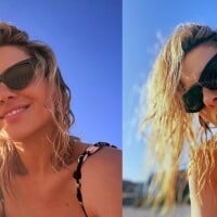 'Despedir da Lumiar': Carolina Dieckmann comemora fim de 'Vai na Fé' no melhor estilo e coloca corpão para jogo na praia. Fotos!