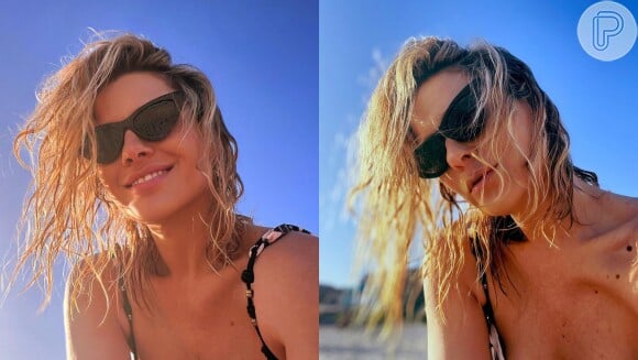 Carolina Dieckmann curte dia de praia após fim de 'Vai na Fé'
