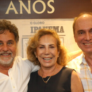 Marcos Frota se encontrou com Arlete Salles e o filho dela, Alexandre Barbalho, também filho de Lúcio Mauro