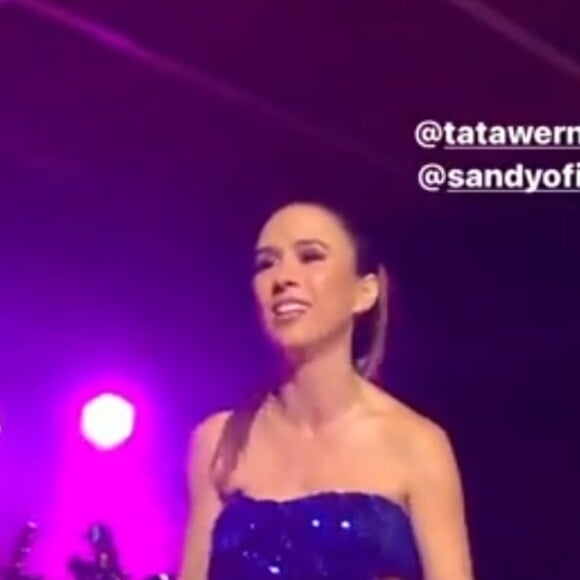 Tata Werneck foi presenteada com Sandy cantando sucessos de 'Sandy & Junior'