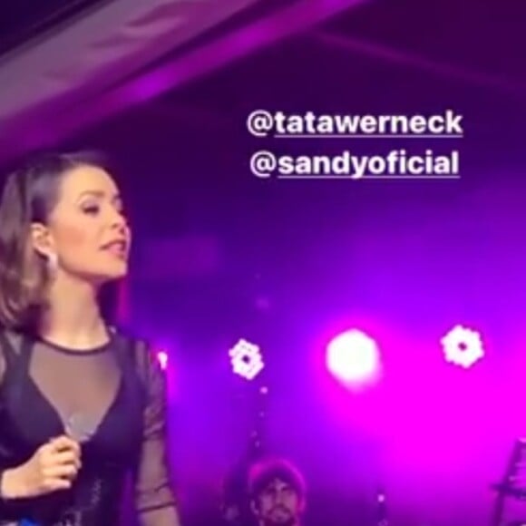 Sandy cantou a música 'Não Ter' no aniversário de Tata Werneck