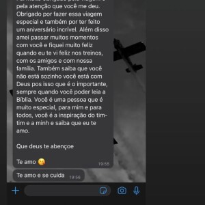 Davi Lucca agradeceu ao pai pelo tempo passado em seu aniversário