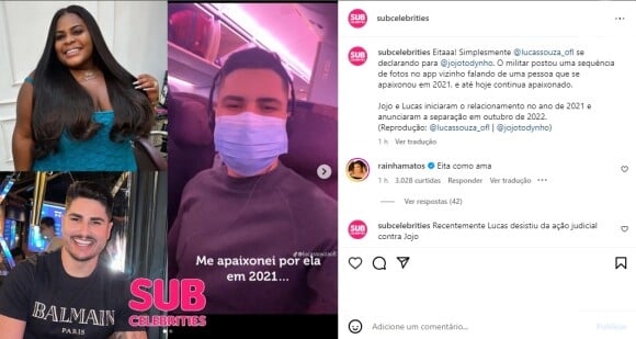 Lucas Souza postou trend sobre não ter superado um relacionamento