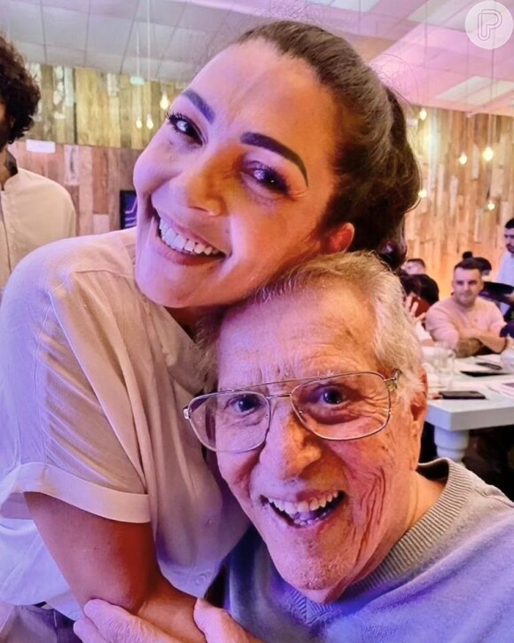 Nina do SBT, Marlei Cevada em foto com Carlos Alberto de Nóbrega