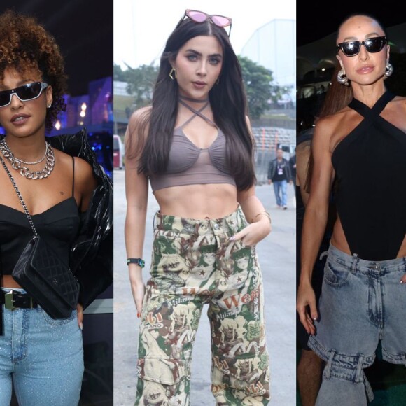 Da calça cargo ao coturno: 50 looks de famosas com as tendências de moda favoritas no The Town 2023 até agora!