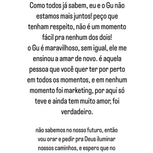 Ana Castela revelou desejo de voltar com Gustavo Mioto no futuro