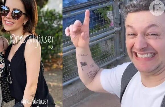 Sandy e Lucas Lima fizeram tatuagem que se completam