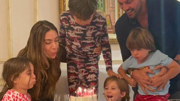 Rebeca Abravanel, grávida, Silvio Santos, e filhos se reúnem em festa intimista de Patricia Abravanel: 'Celebrando em família'