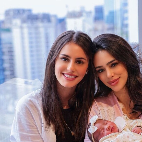 Irmã de Bruna Biancardi, Bianca mostrou encontro com a sobrinha na web