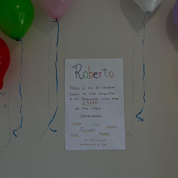 Roberto Justus recebeu festa da família após encerrar imunoterapia