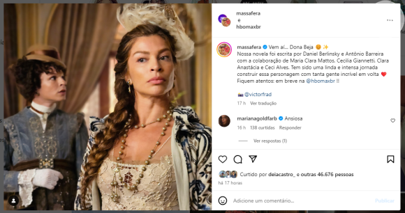 HBO Max revelou a primeira imagem de Grazi Massafera como protagonista de 'Dona Beja'