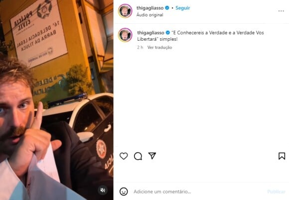 Thiago Gagliasso foi na delegacia prestar queixa contra Ludmilla