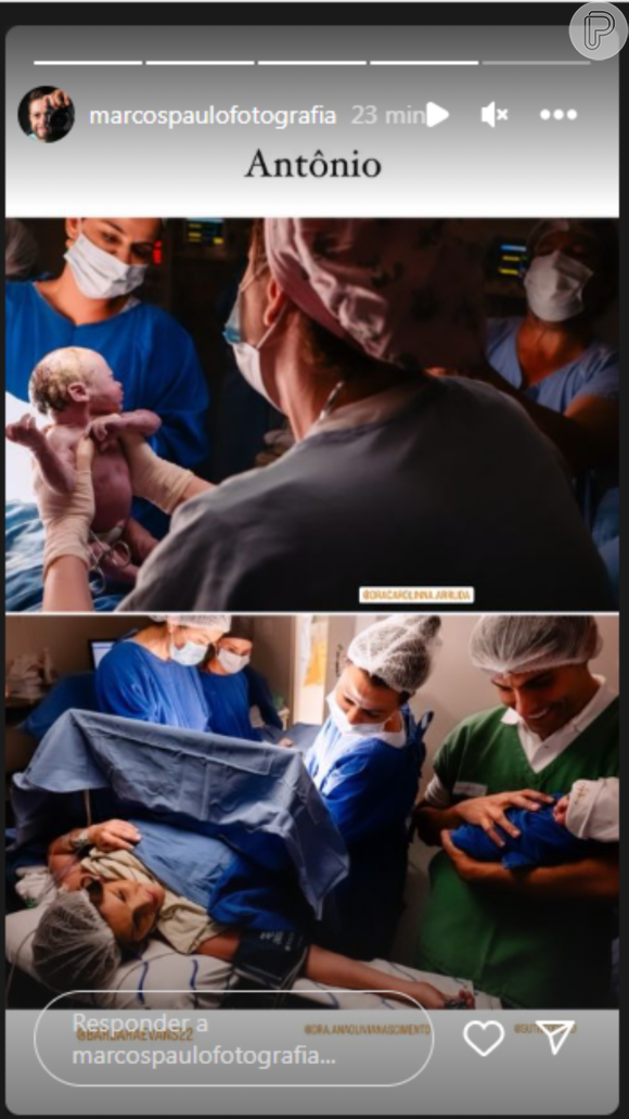 Nasce Antônio, filho de Bárbara Evans: bebê chegou às 14h10, com 2,090 kg e 44 centímetros
