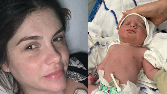 Bárbara Evans atualiza estado de saúde do filho recém-nascido, que está internado na UTI
