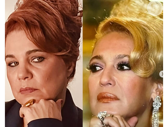 Isabel Teixeira publicou nas redes sociais uma montagem de Helena, de Elas por Elas, com Branca, papel de Susana Vieira em Por Amor.
