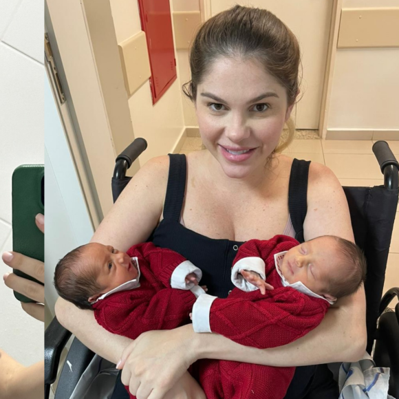 Bárbara Evans exibe corpo quatro dias após parto e brinca: 'Será que eram trigêmeos e esqueceram de tirar um?'