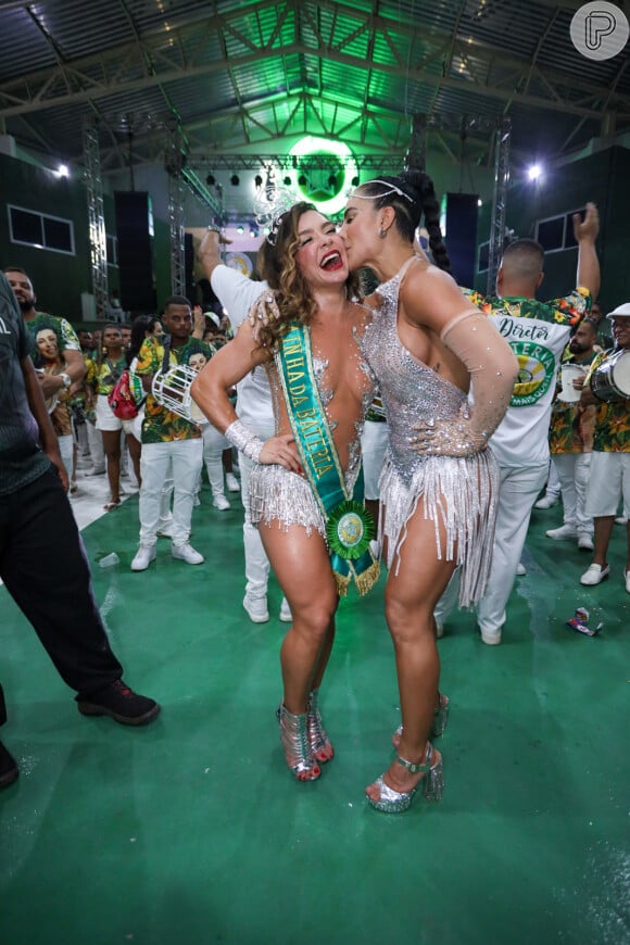 Fabíola Andrade e Aline Mineiro serão rainha de bateria e musa no carnaval 2024 da Mocidade Independente de Padre Miguel