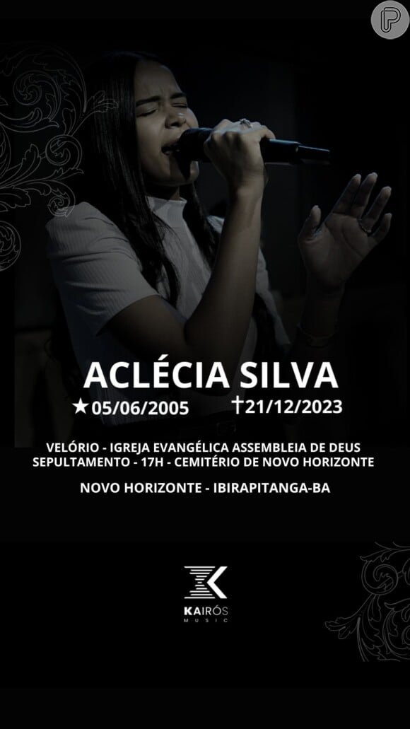 Morte de Aclécia Silva dos Santos foi confirmada por gravadora