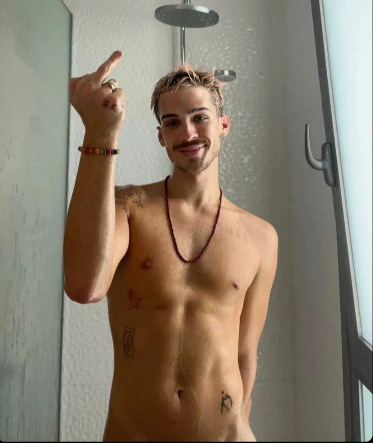 Foto: João Guilherme pelado no chuveiro: foto choca do ator fazendo gesto  obsceno movimenta a internet - Purepeople