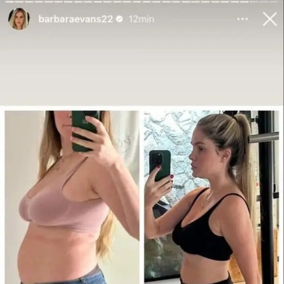 Bárbara Evans voltou a compartilhar sua mudança em apenas 2 meses do parto dos gêmeos