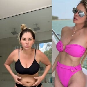 Bárbara Evans já havia mostrado o antes e depois da gravidez, com o ganho de gordura e acúmulo de pele