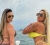 Andressa Urach e Juju Ferrari fizeram passeio de barco juntas e depois foram flagradas em momento íntimo no litoral de São Paulo