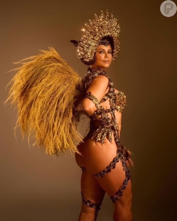 Carnaval do RJ: Paolla Oliveira veio exalando sensualidade como onça na Grande Rio