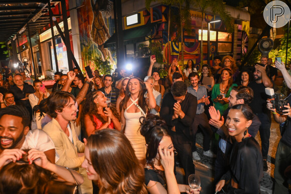 Famosos se reúnem durante a festa de lançamento da nova novelas das 19h, 'Família É Tudo', nos estúdios Globo, em Curicica, na zona Oeste do Rio, nesta quinta-feira, 22 de fevereiro de 2024