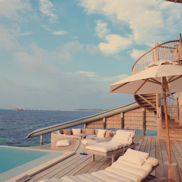 Ana Paula Siebert está hospedada em um hotel paradisíaco nas Maldivas