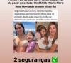 Virginia Fonseca se posicionou após ser criticada por colocar dois seguranças na escola da filha Maria Alice