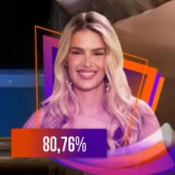 Yasmin Brunet saiu do 'BBB 24' com 80,76% dos votos
