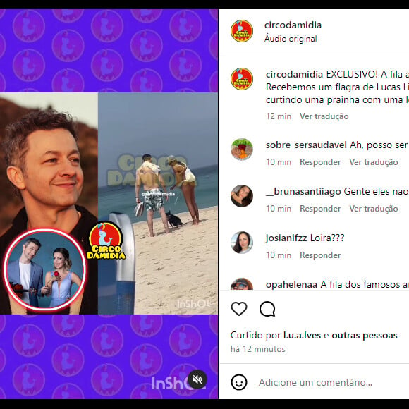 Lucas Lima, ex-marido de Sandy, é visto com loira misteriosa em praia do Rio de Janeiro