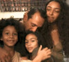 Alice Carvalho, ao lado de Irandhir Santos e filhos na ficção da novela 'Renascer'