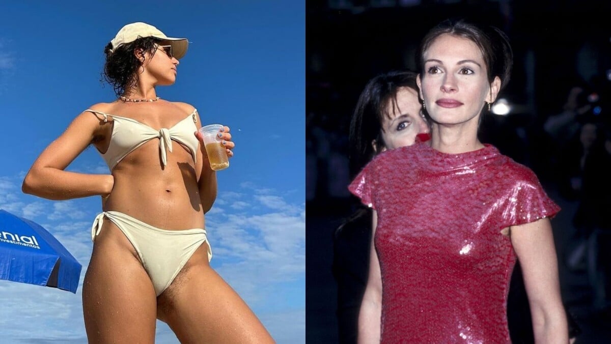 Tal como Bruna Linzmeyer, Julia Roberts virou polêmica por pelos do corpo;  atriz foi criticada em 1999 na estreia de famoso filme - Purepeople