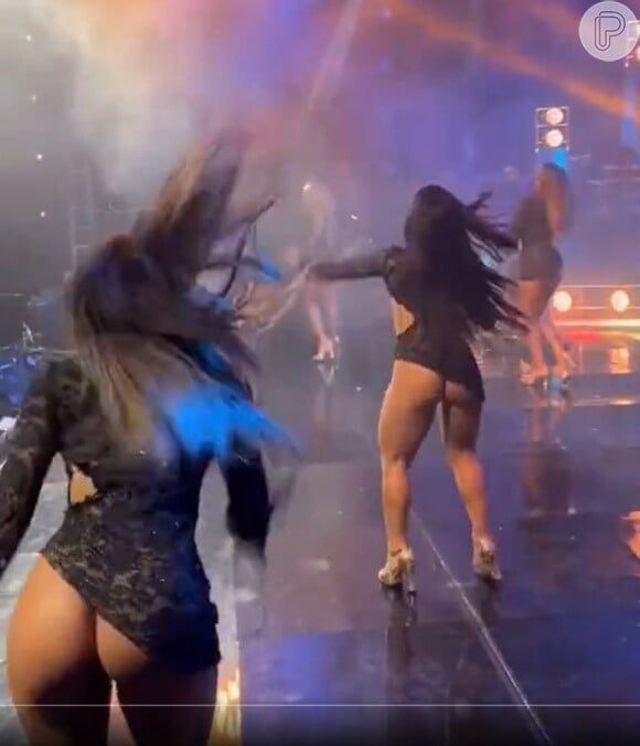 Um vídeo do show de Leonardo viralizou e o look das bailarinas roubou a cena