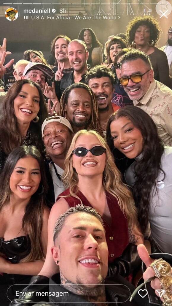 MC Daniel usou a música 'We Are The World' para ilustrar selfie com artistas que cantarão ao seu lado no 'Dia Brasil', do Rock in Rio