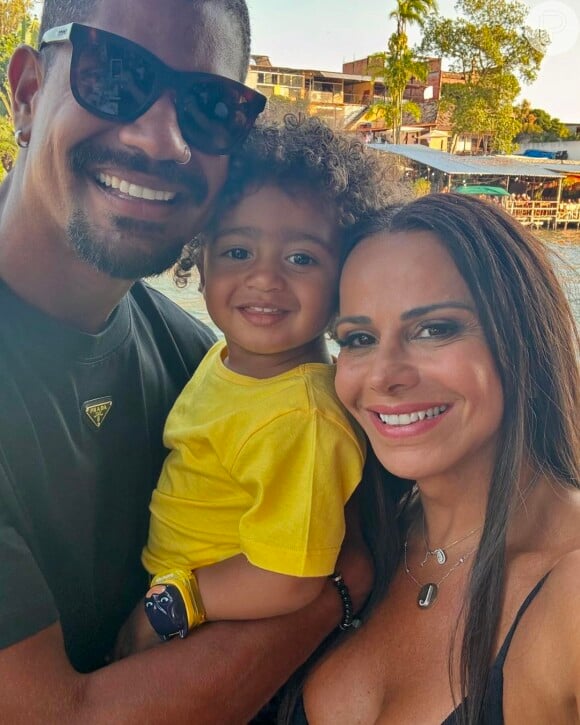 Viviane Araujo e Guilherme Militão são pais do pequeno Joaquim, de 1 ano