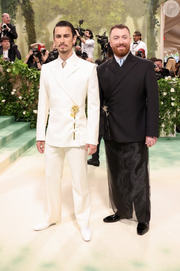 Sam Smith e Christian Cowan apostaram em looks mais minimalistas para o MET Gala 2024