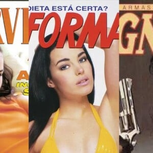 Capas de revista de Ana Paula Arósio: de biquíni a foto com arma, atriz estampou dezenas de produções nacionais e internacionais