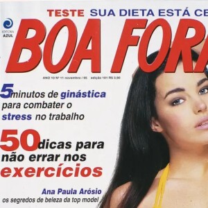 Ana Paula Arósio surgiu de biquíni na revista Boa Forma exibindo todo seu físico impecável