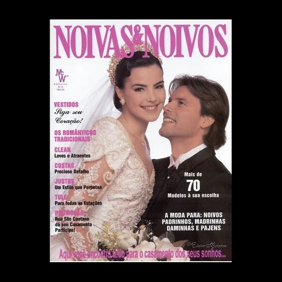 Ana Paula Arósio de noiva? Temos também! Na revista Noivas & Noivos, atriz posou dando dicas de vestidos para mulheres