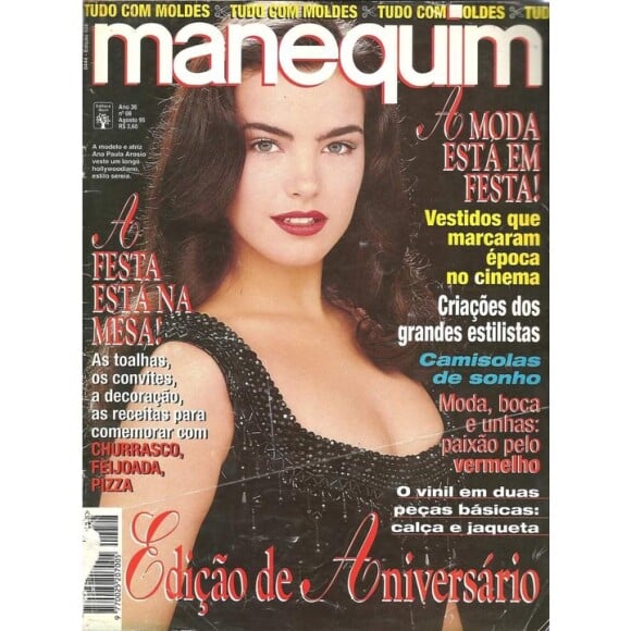 Ana Paula Arósio foi a convidada para a edição de aniversário da revista Manequim, especialista em moda