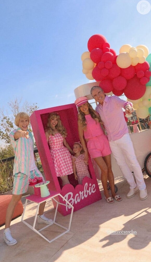 Festa de Vicky, filha de Roberto Justus e Ana Paula Siebert, ainda teve caixa da boneca Barbie