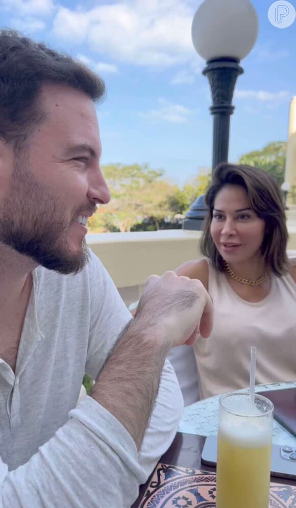 Maíra Cardi e Thiago Nigro compartilharam relatos do primeiro encontro nas redes sociais nesta quinta-feira (30)