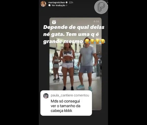 Gretchen foi criticada por internautas e usou seus stories do Instagram para rebatê-los, inclusive citando uma harmonização peniana feita pelo seu marido recentemente