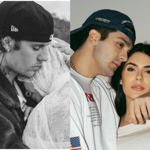 Luan Santana 'copiou' Justin Bieber? Semelhança entre ensaio de gravidez de Jade Magalhães e Hailey Bieber choca web: 'Igual'