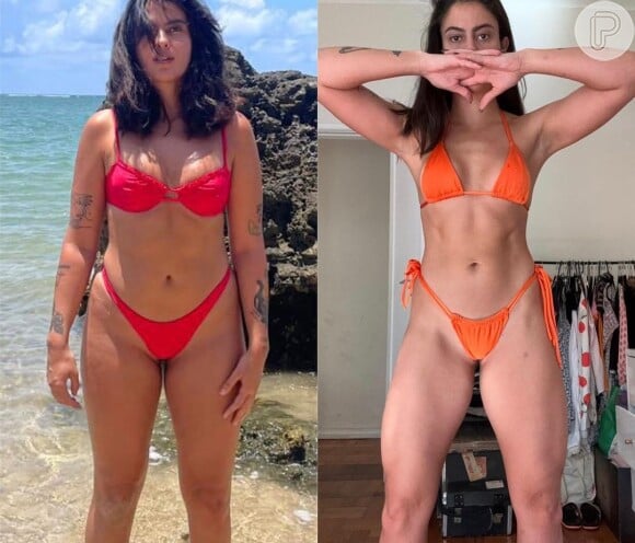 Agora com o corpo mais definido, Hana Khalil acabou gerando polêmica ao mostrar seu 'antes e depois'