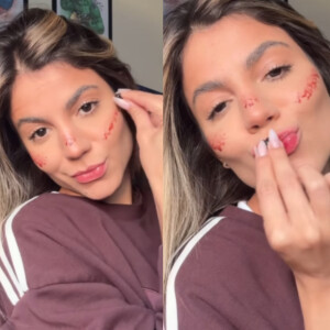 Vídeo de Hariany Almeida com amora vira polêmica; maquiador dá importante alerta: 'Pode aumentar o risco de infecções'